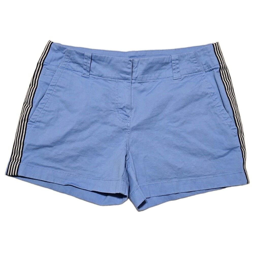 Vineyard Vines Women's Sz 4, 3.5" Side-Striped Everyday Chino Shorts Blue